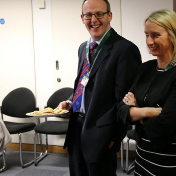 PROF STEPHEN BYRNE AND JOANNE NALLY AT UCC